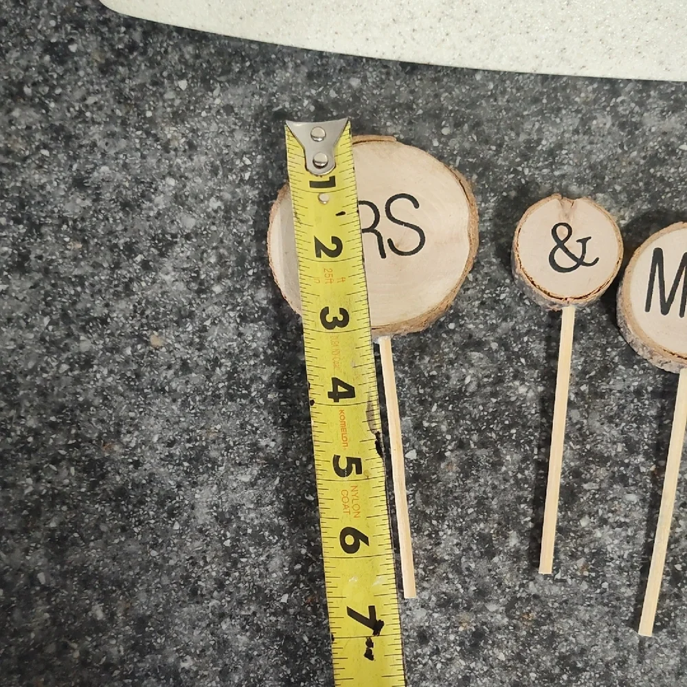 Charming Rustic Cake Toppers - MRS & MR